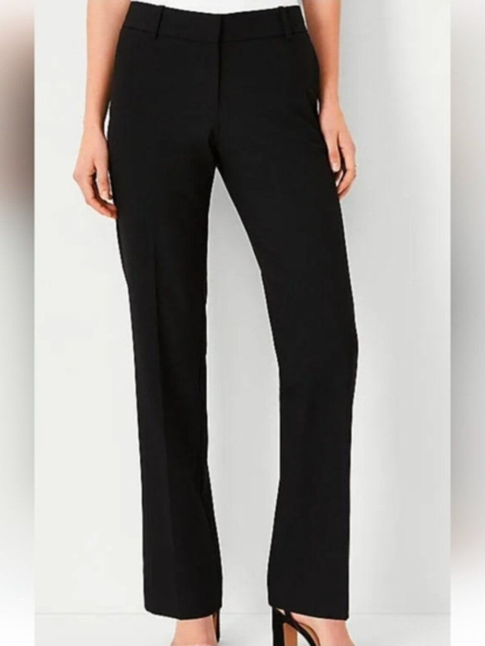 Ann Taylor Factory Black Straight Leg Trouser Pants Size 16